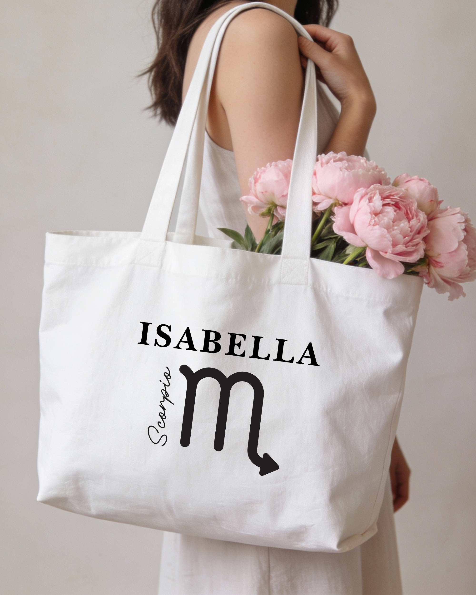 Personalized Zodiac Tote Bags with Name