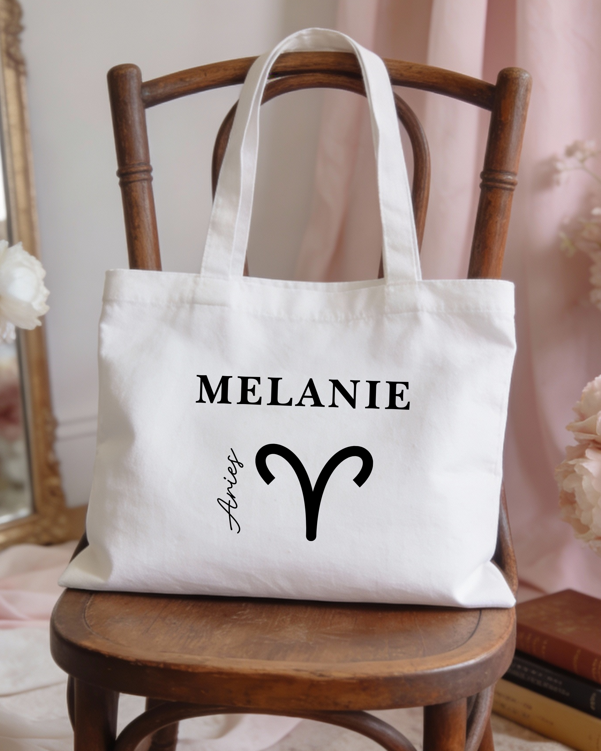 Personalized Zodiac Tote Bags with Name