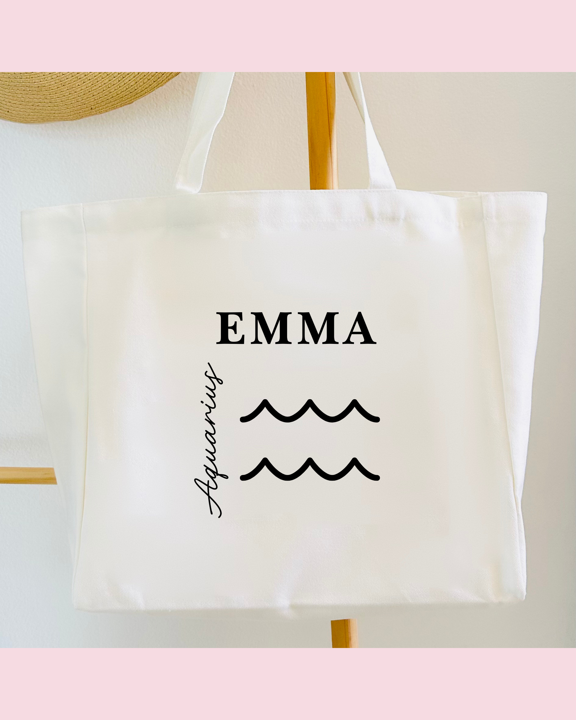 Personalized Zodiac Tote Bags with Name