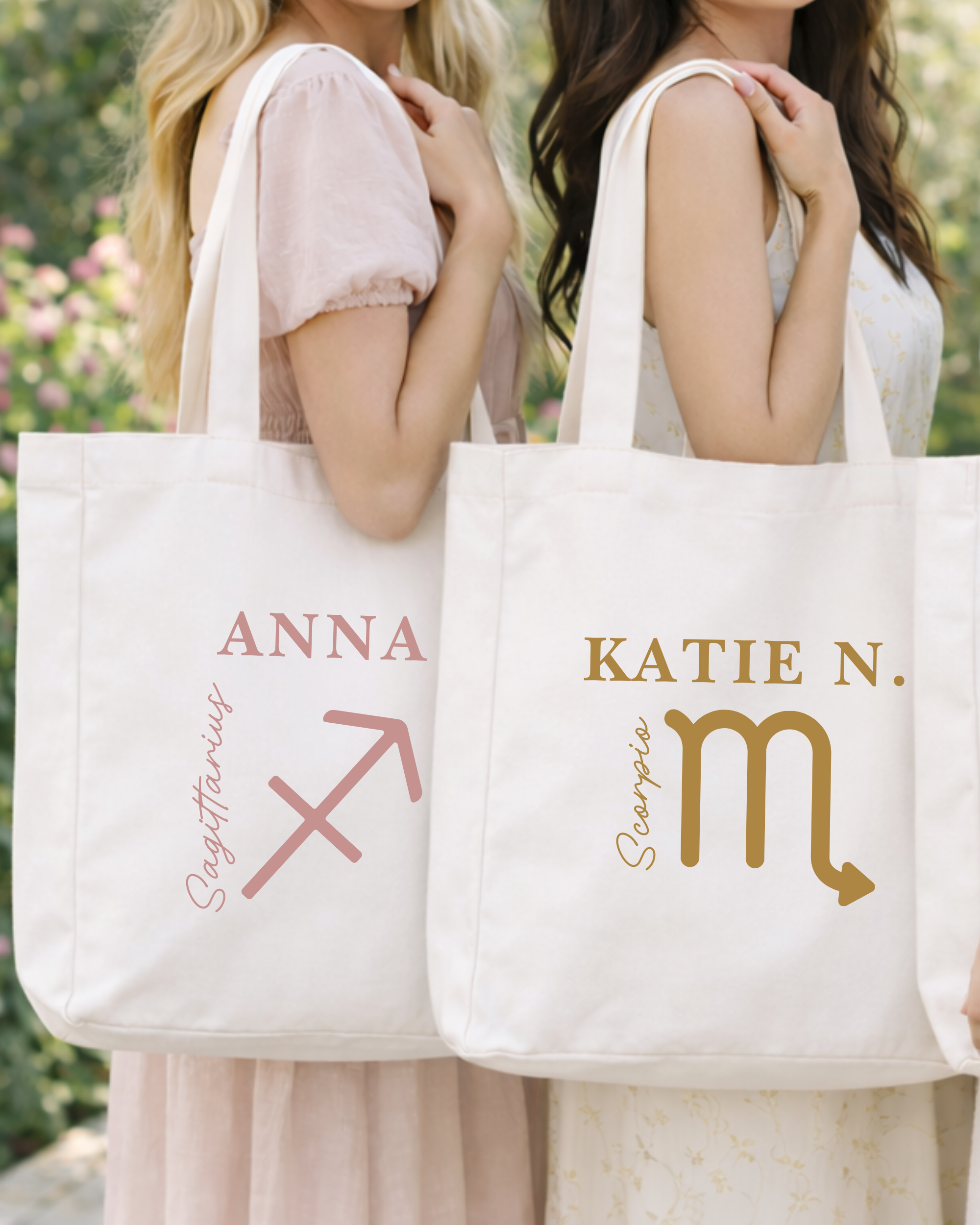 Personalized Zodiac Tote Bags with Name