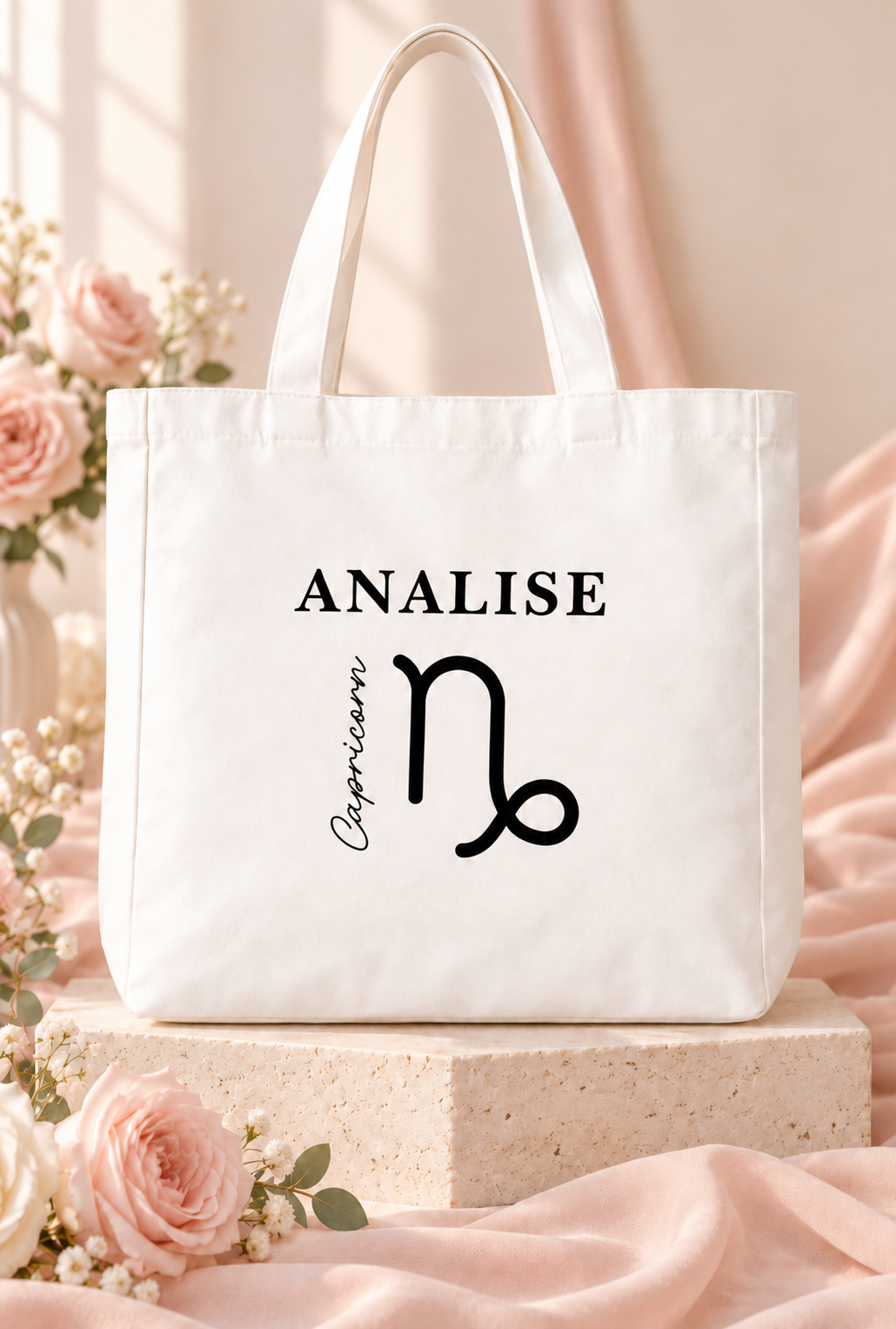 Personalized Tote Bags with your zodiac sign and Name