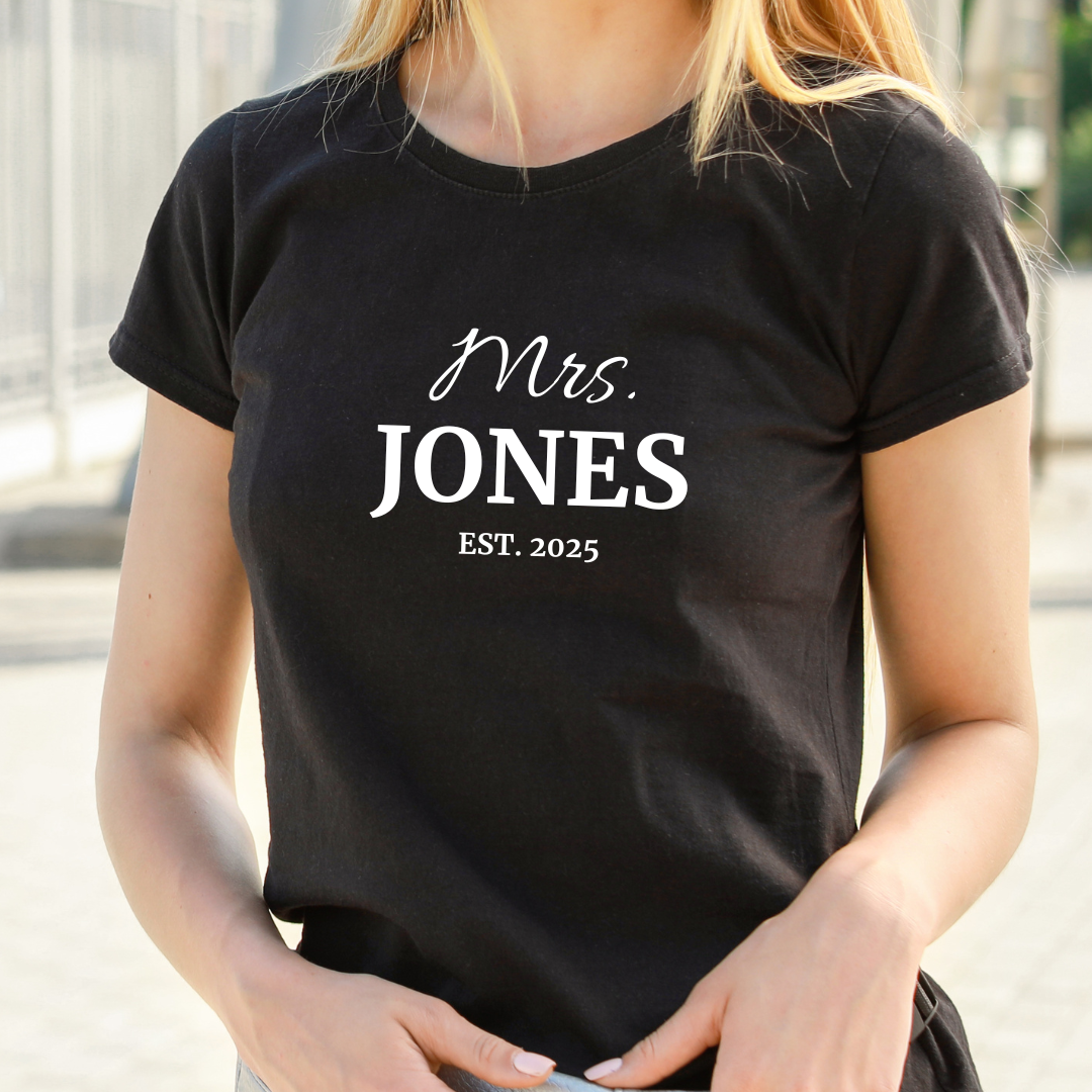 Personalized Mrs. or Mr. T Shirt