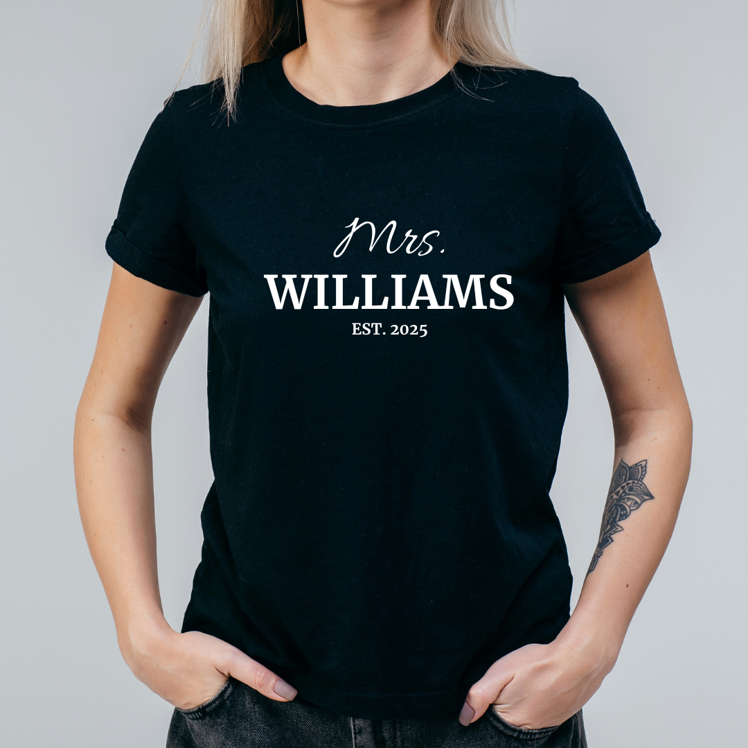 Personalized Mrs. or Mr. T Shirt