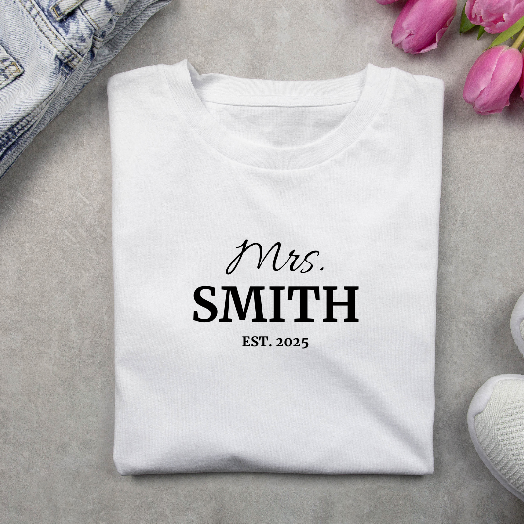 Personalized Mrs. or Mr. T Shirt