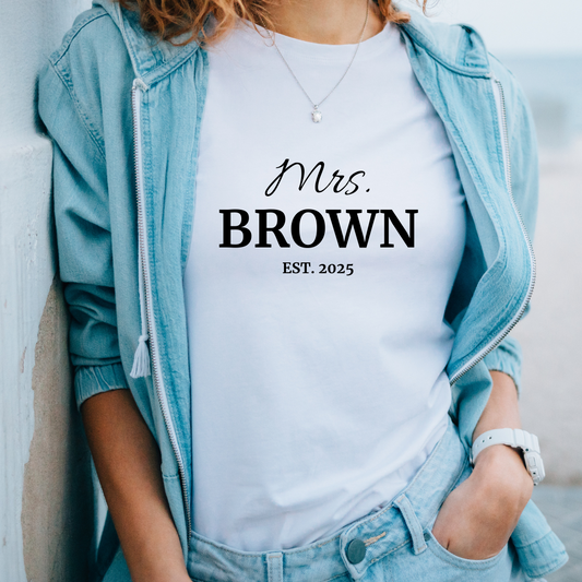 Personalized Mrs. or Mr. T Shirt