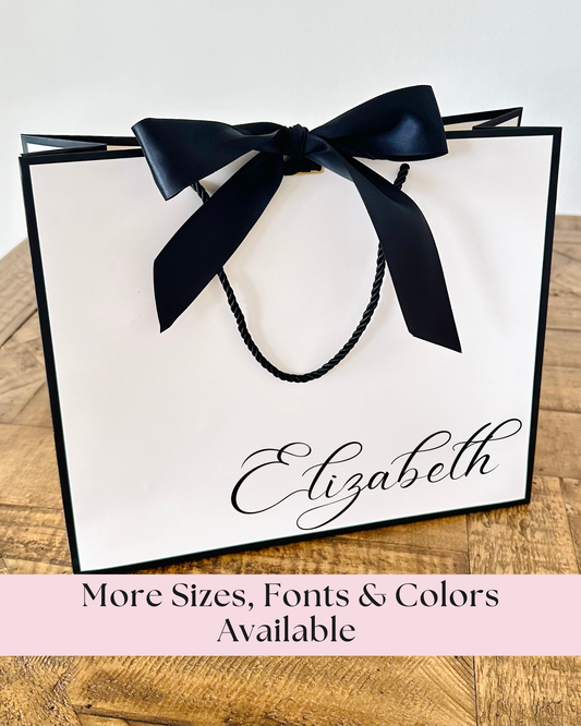 Personalized Gift Bags With Names - Pick Font Style, Size & Colors