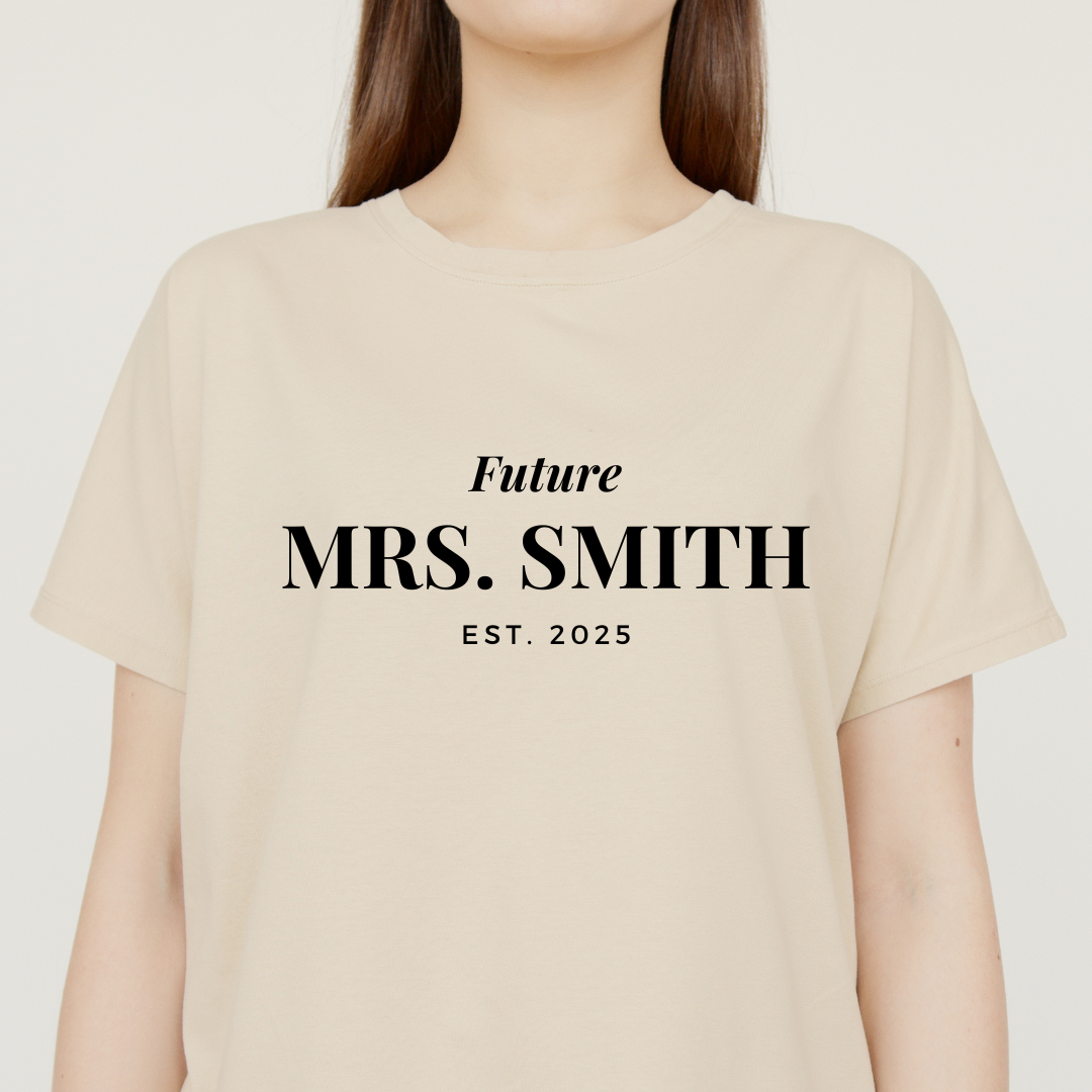 Personalized with Last Name and Date Bride or Groom T Shirt