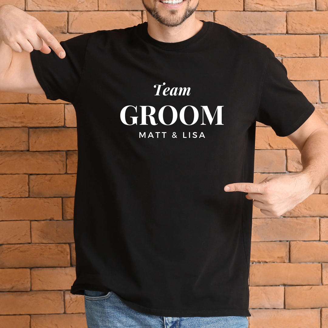 Personalized Team Bride, Team Groom, The Bride T-Shirt