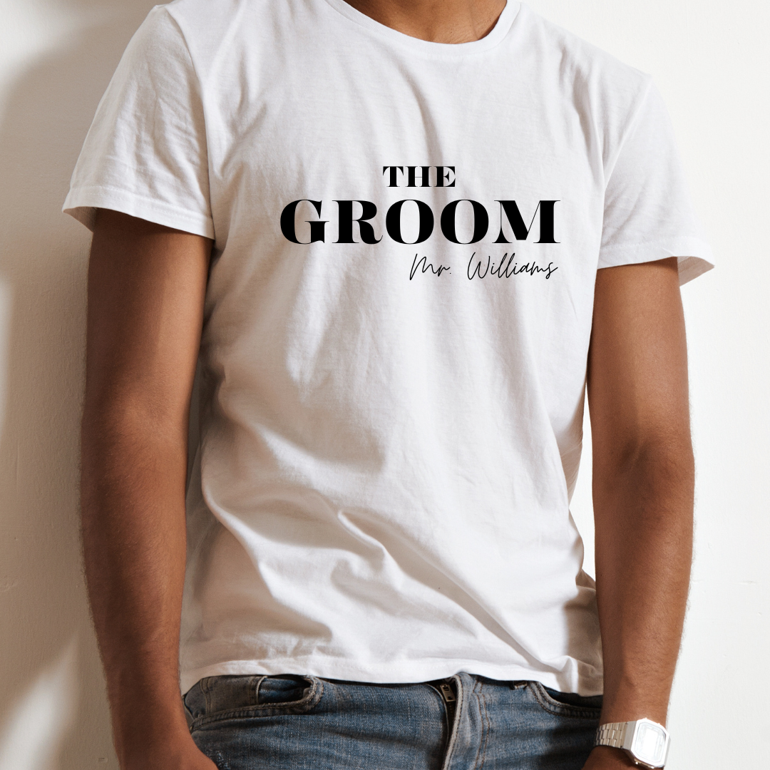Personalized Bride, Groom or Squad T-Shirt