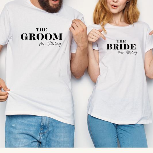 Personalized Bride, Groom or Squad T-Shirt