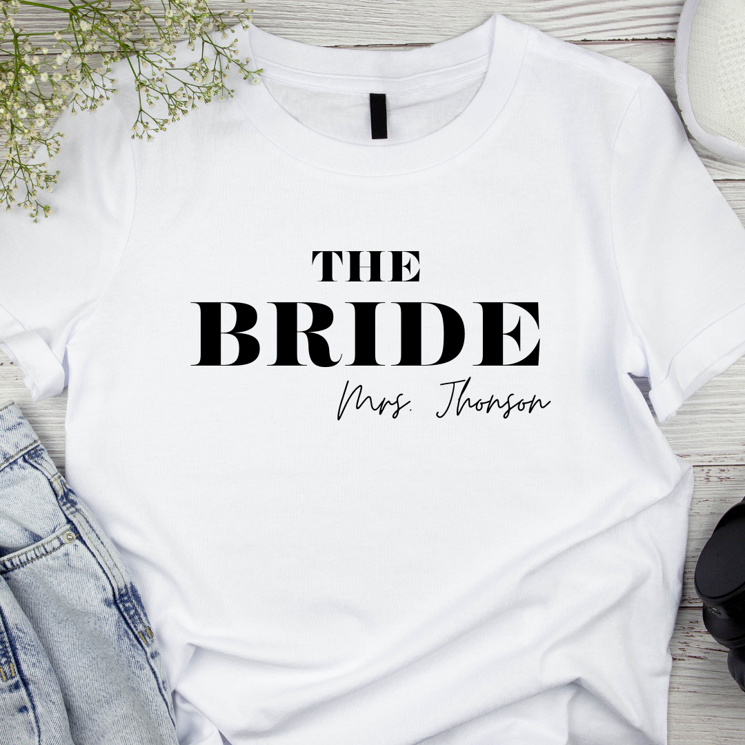 Personalized Bride, Groom or Squad T-Shirt