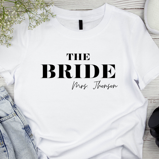Personalized Bride, Groom or Squad T-Shirt