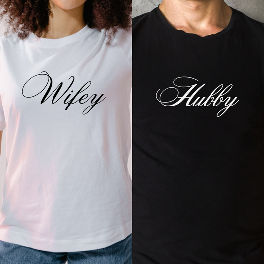 Wifey or Hubby Personalized T-Shirt