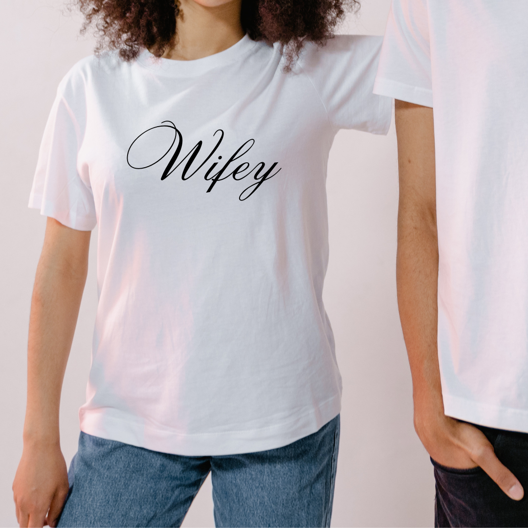 Wifey or Hubby Personalized T-Shirt