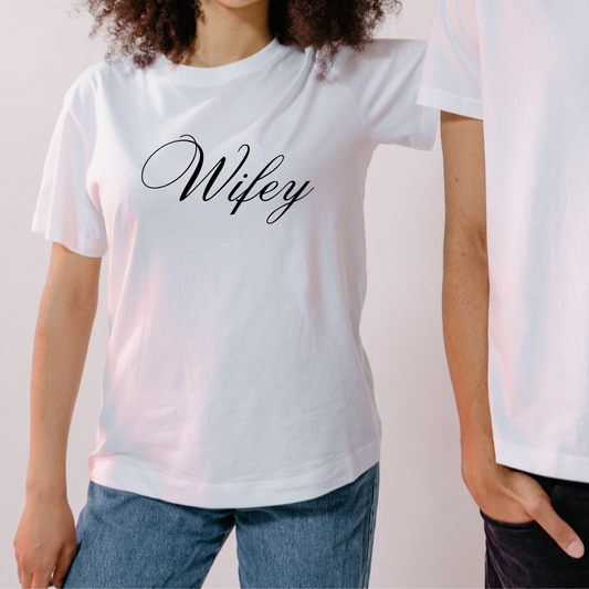 Wifey or Hubby Personalized T-Shirt