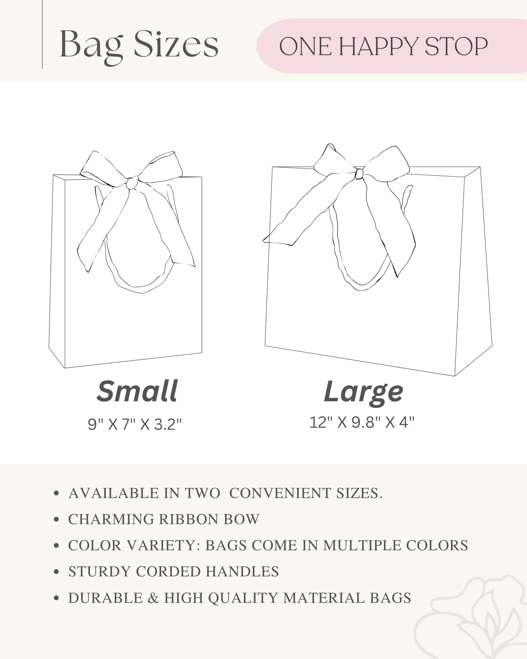 Personalized Gift Bags With Names - Pick Font Style, Size & Colors