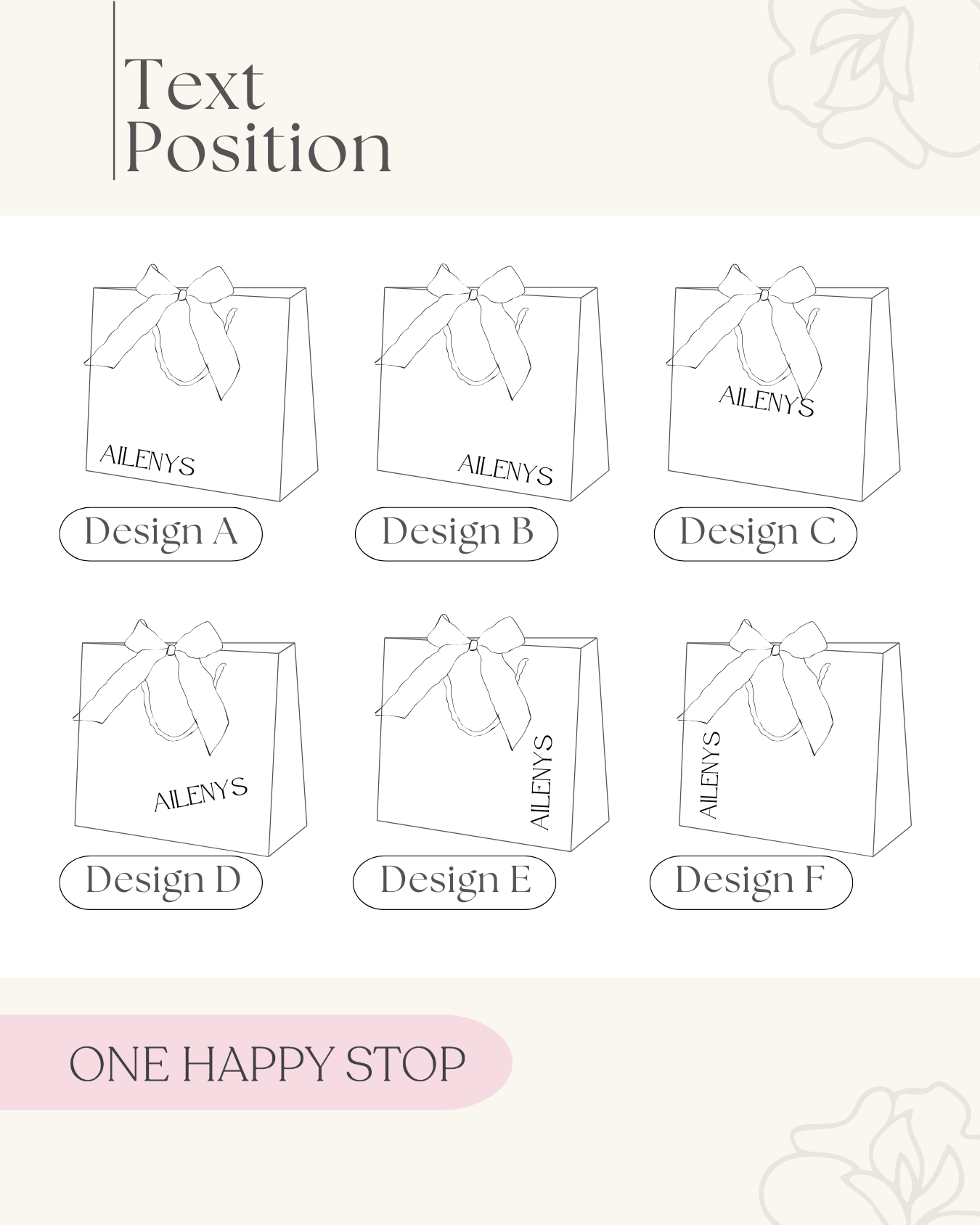 Personalized Gift Bags With Names - Pick Font Style, Size & Colors