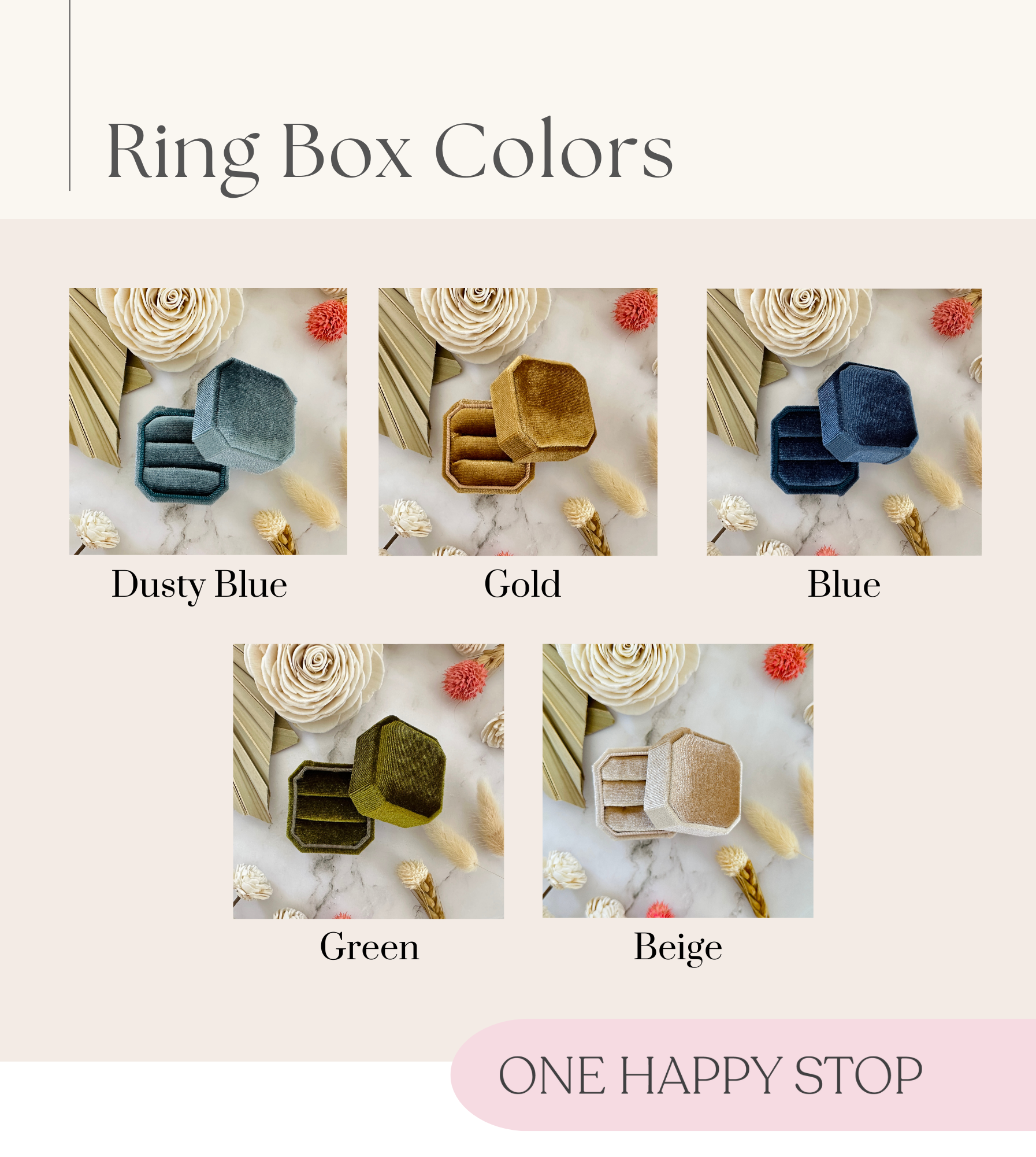 Handmade Ring Boxes with Decor