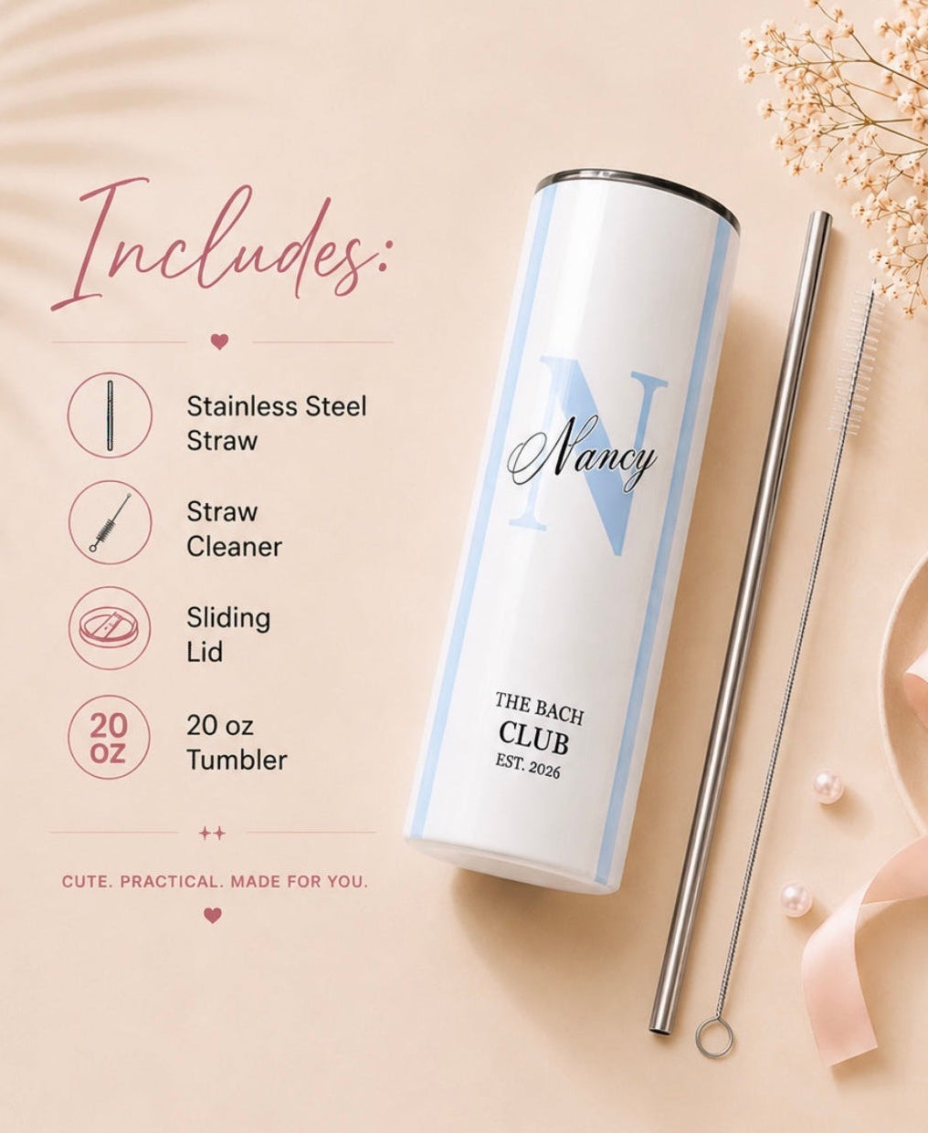 Personalized Tumbler With Initial