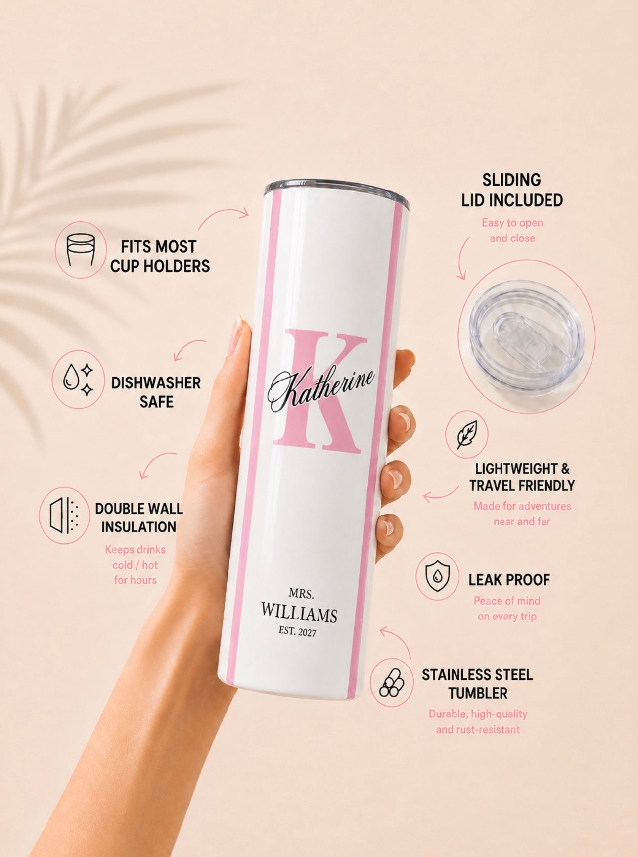 Personalized Tumbler With Initial