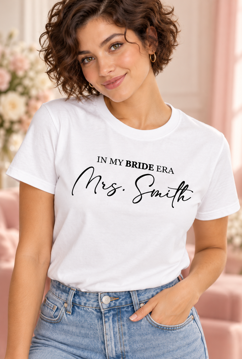 In My Bride Era T-Shirt Personalized With Your Last Name