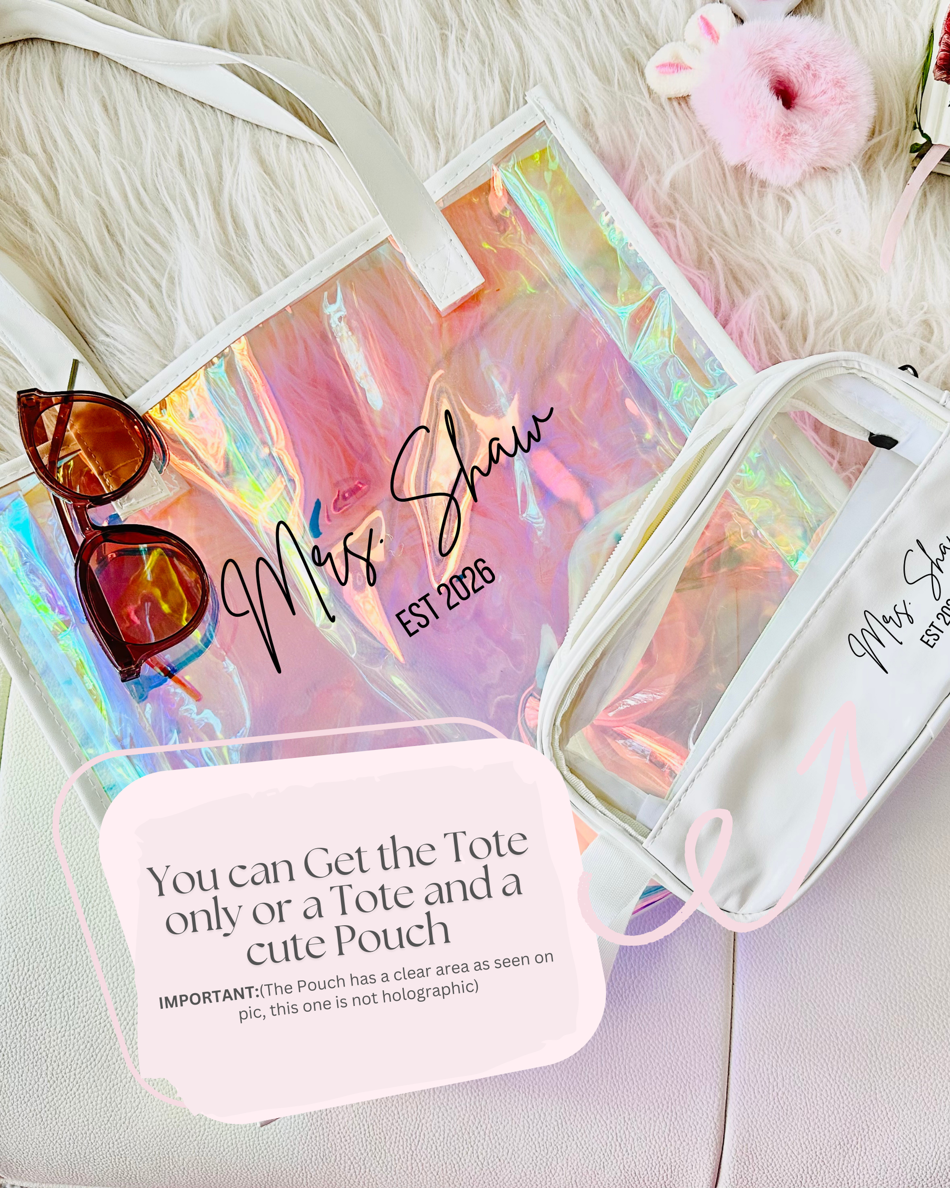 Personalized Holographic Party Tote Bags