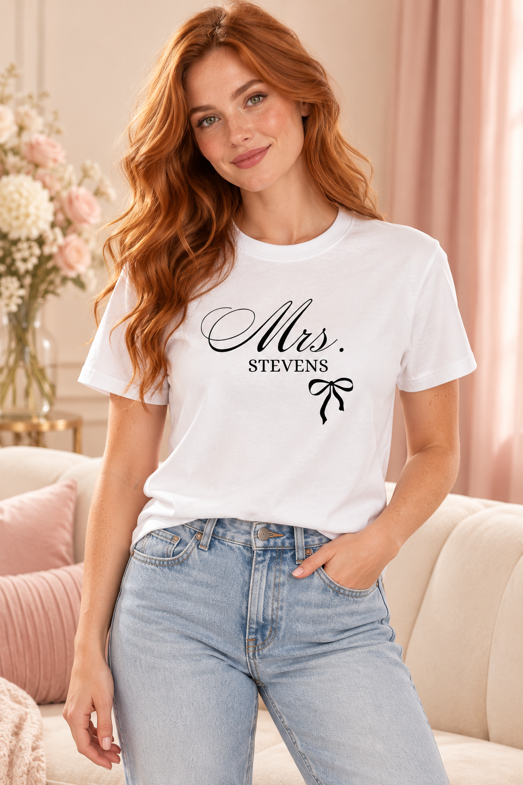 Mrs. T-Shirt Personalized With Your Last Name