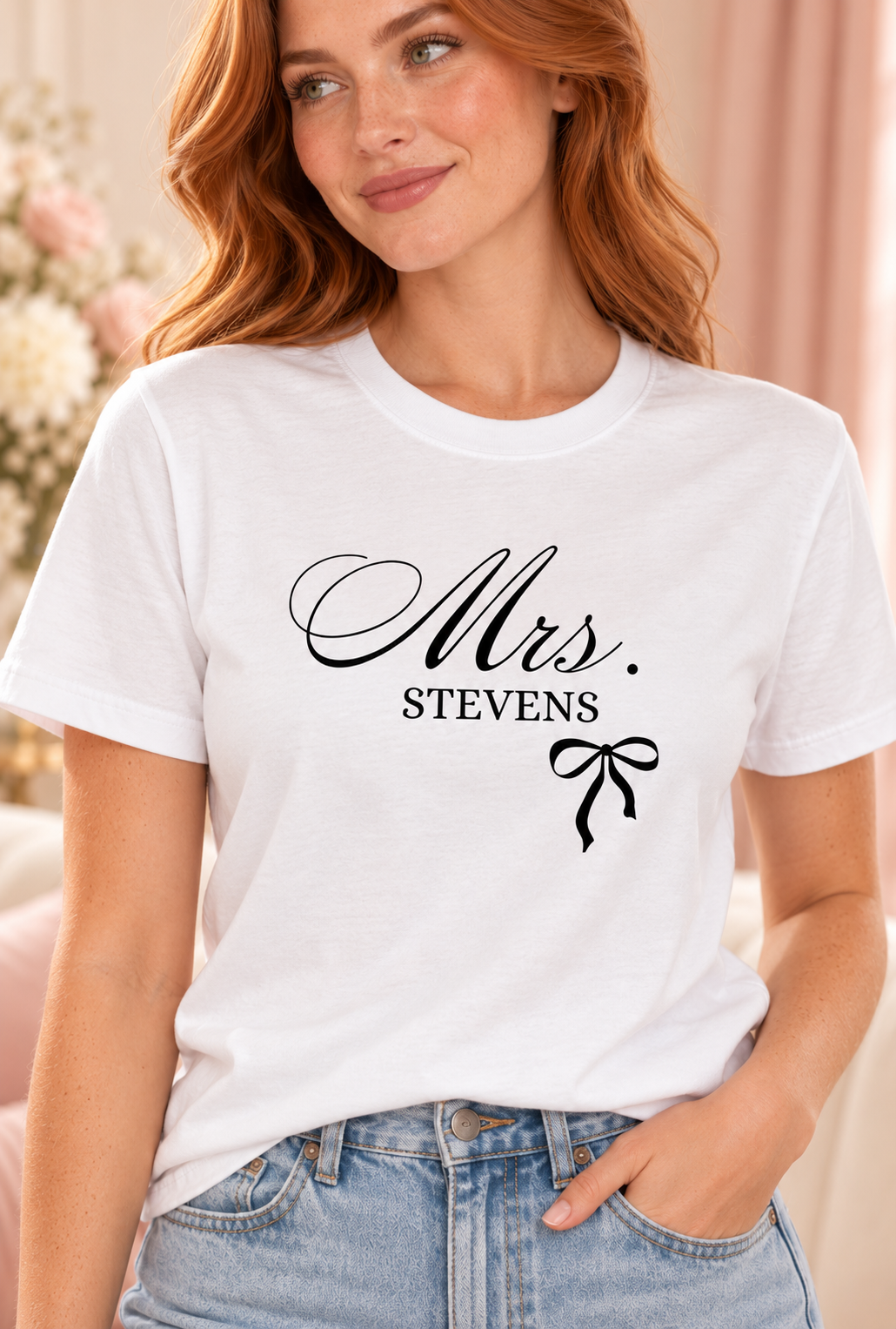 Mrs. T-Shirt Personalized With Your Last Name