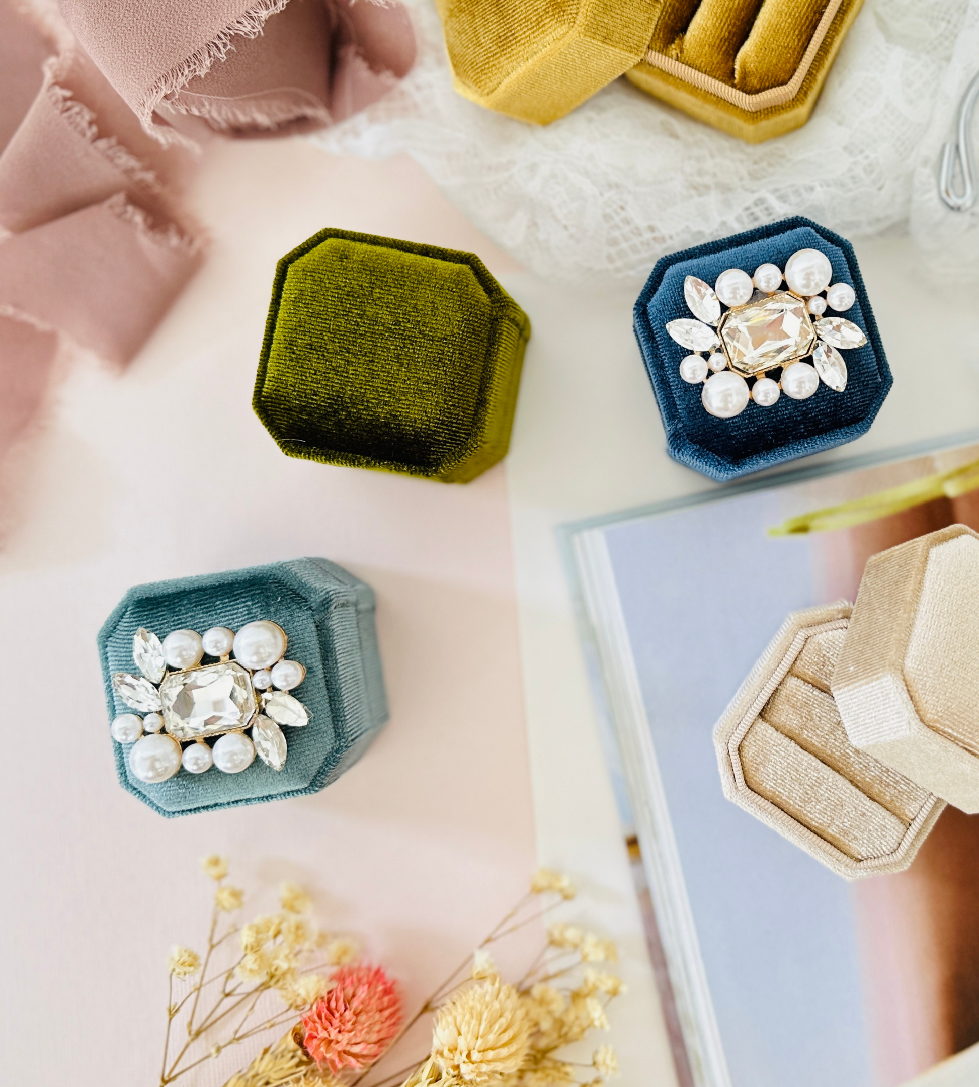 Handmade Ring Boxes with Decor