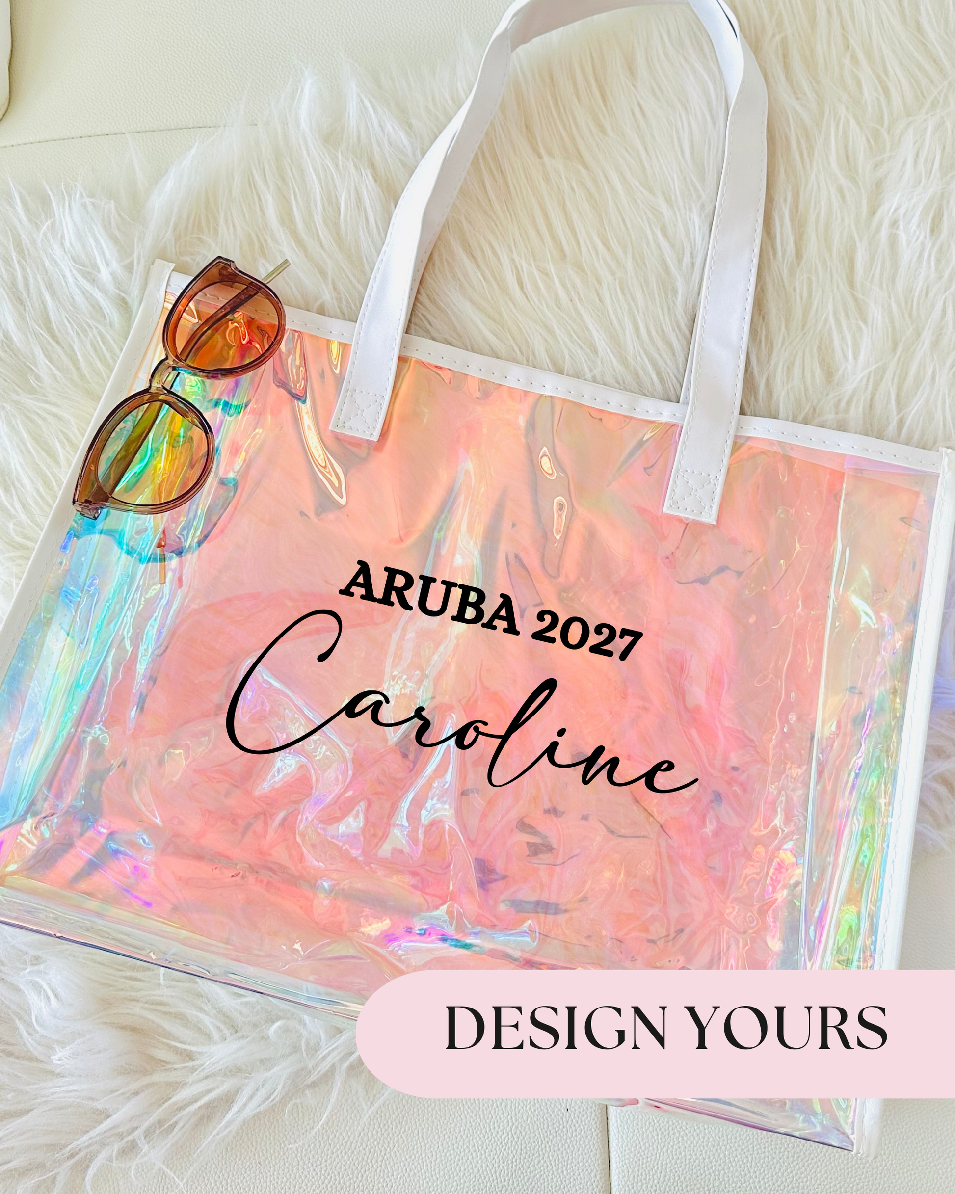 Personalized Holographic Party Tote Bags