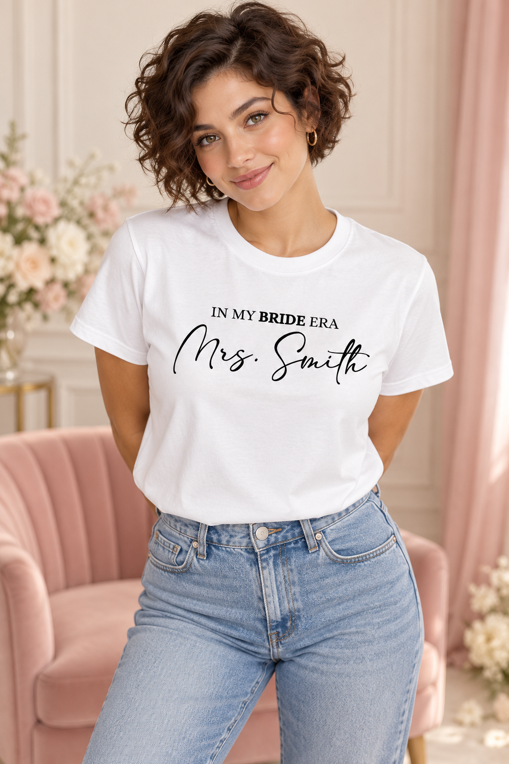 In My Bride Era T-Shirt Personalized With Your Last Name