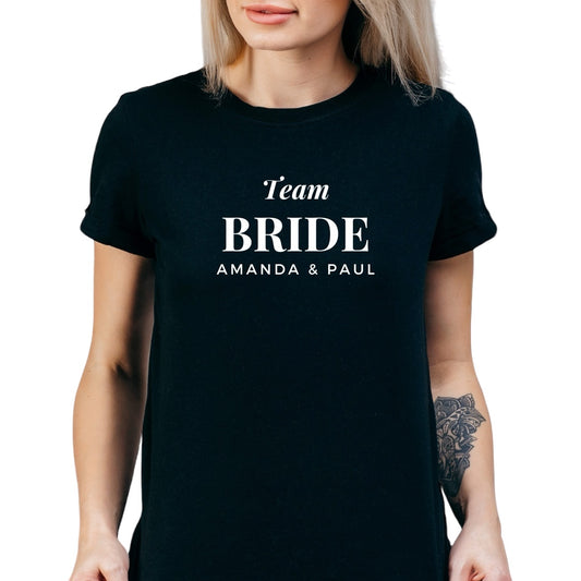 Personalized Team Bride, Team Groom, The Bride T-Shirt