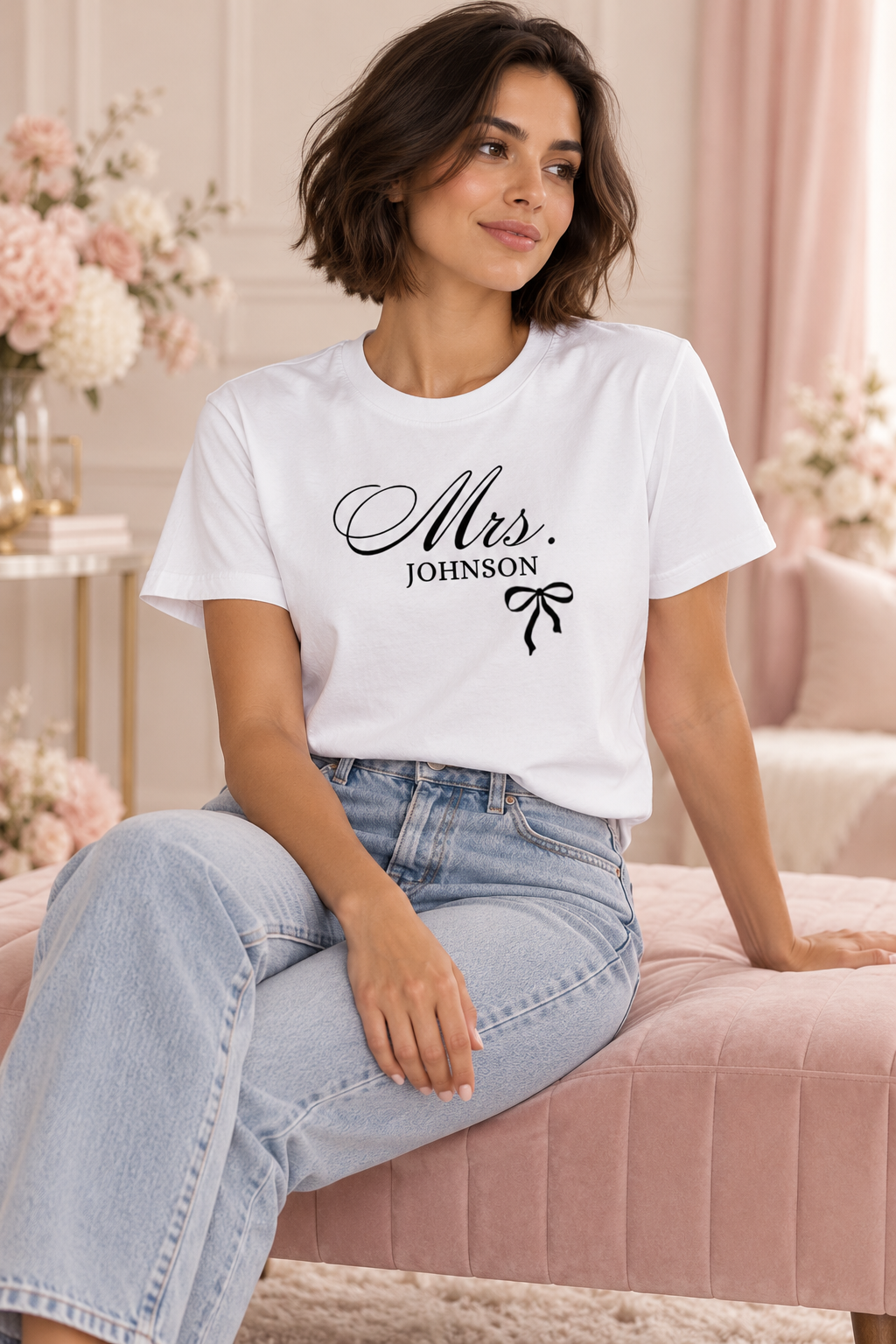 Mrs. T-Shirt Personalized With Your Last Name