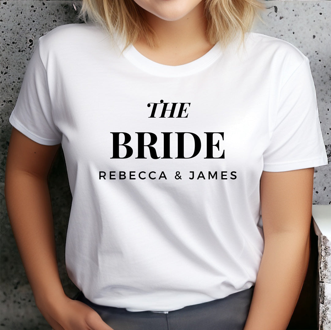 Personalized Team Bride, Team Groom, The Bride T-Shirt