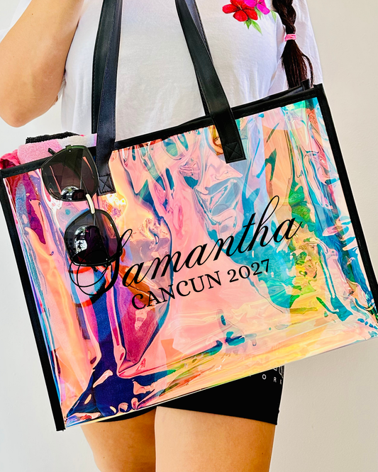 Personalized Holographic Party Tote Bags