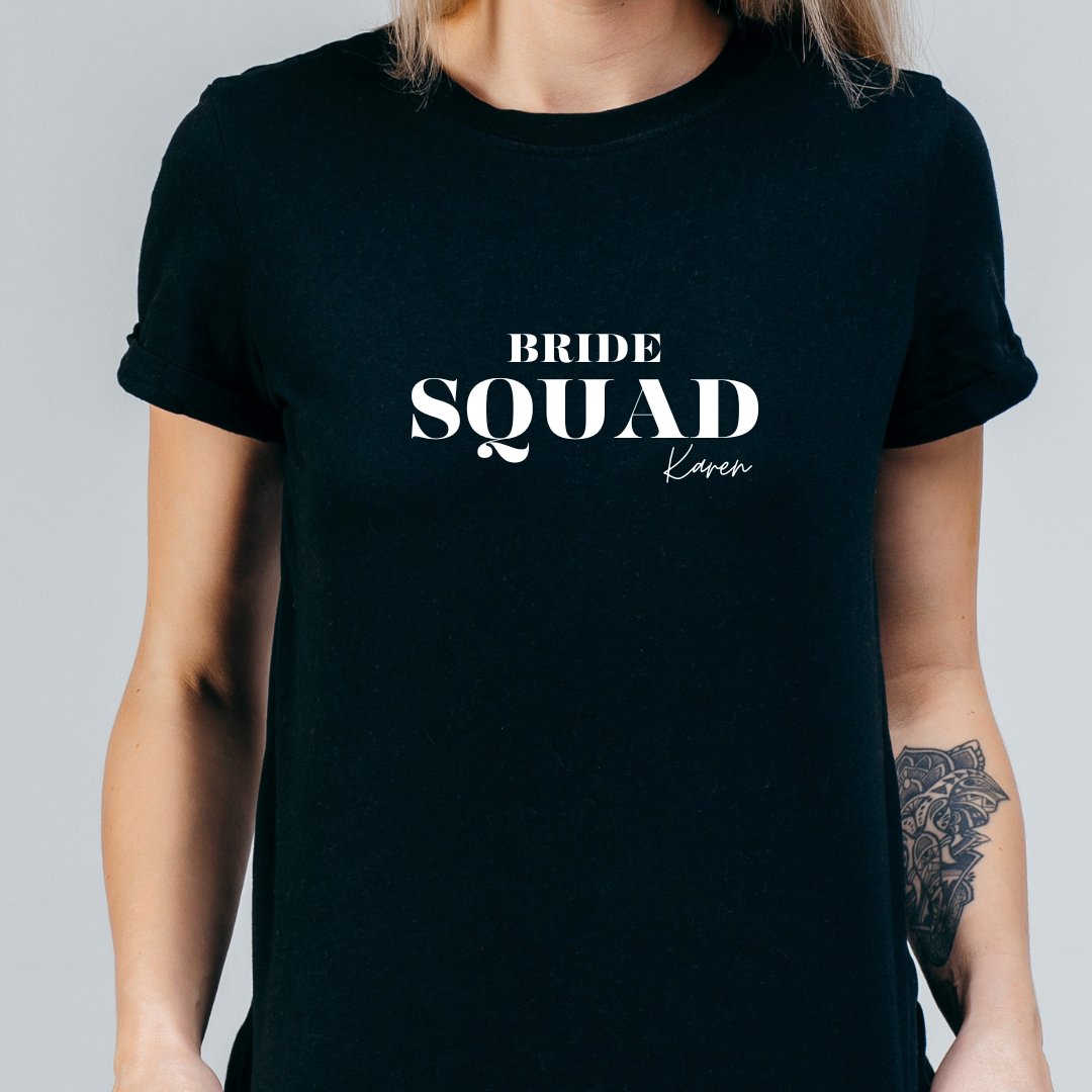 Personalized Bride, Groom or Squad T-Shirt