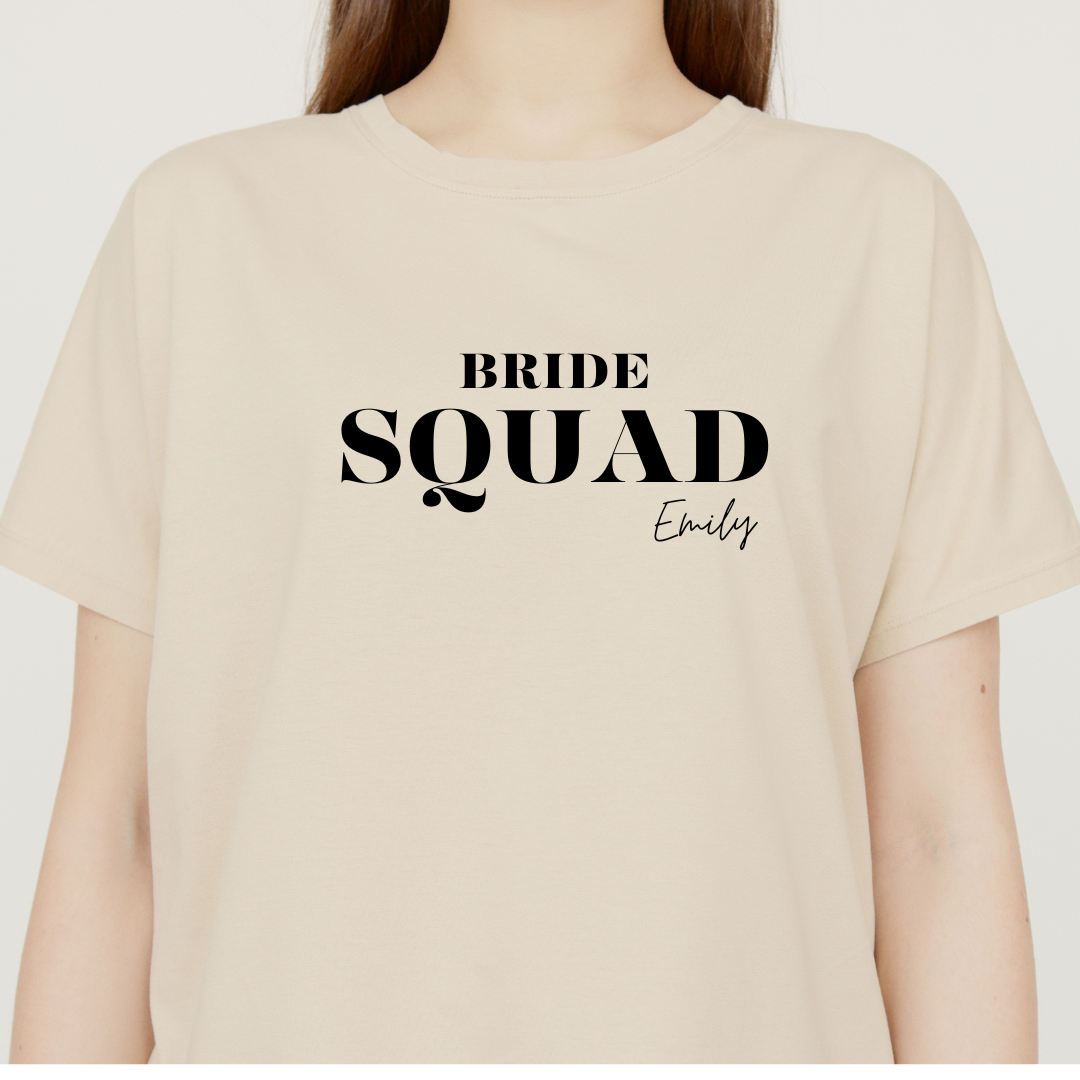 Personalized Bride, Groom or Squad T-Shirt