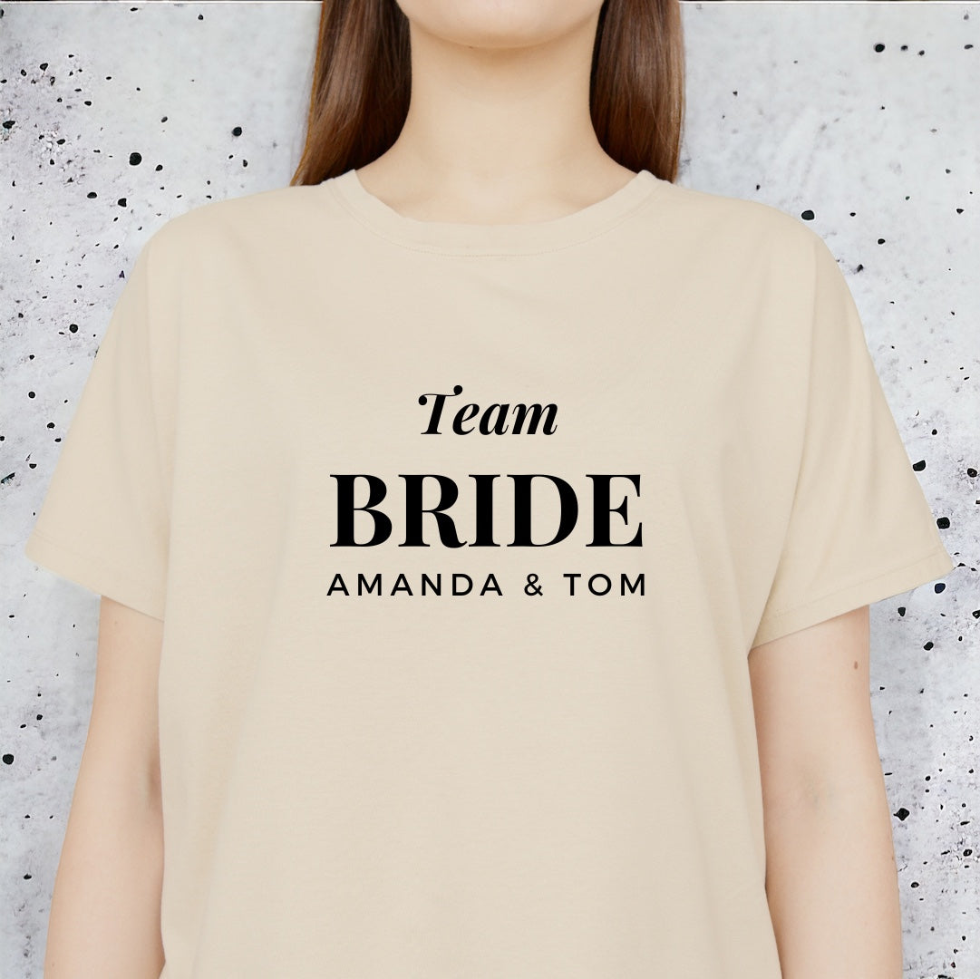 Personalized Team Bride, Team Groom, The Bride T-Shirt