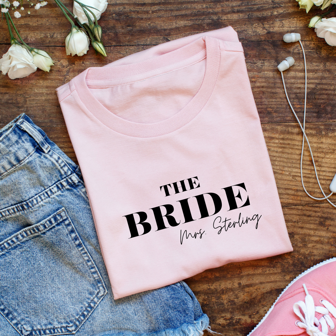 Personalized Bride, Groom or Squad T-Shirt